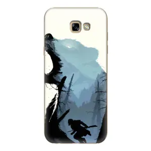 Силиконовый бампер с картинкой животных для Samsung Galaxy A7 2017 / A720 / A720F (Медведь и лес)