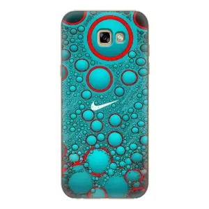 Силиконовый Чехол на Samsung Galaxy A7 2017 / A720 / A720F с картинкой Nike (Найк зеленый)