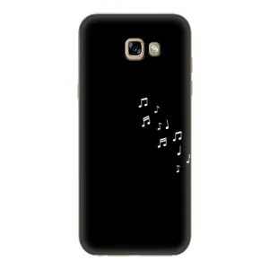 Чехол с картинками на черном фоне для Samsung Galaxy A7 2017 / A720 / A720F (Ноты)