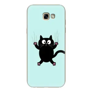 Силиконовый чехол с котиком для Samsung Galaxy A7 2017 / A720 / A720F (Падающий кот)