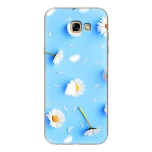 Чохол з Квітами для Samsung Galaxy A7 2017 / A720 / A720F (ромашки на блакитному)