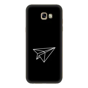 Чехол с картинками на черном фоне для Samsung Galaxy A7 2017 / A720 / A720F (Самолетик)