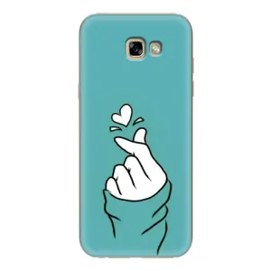 Чохол (Знак сердечка) для Samsung Galaxy A7 2017 / A720 / A720F (Сердечко на бірюзовому)