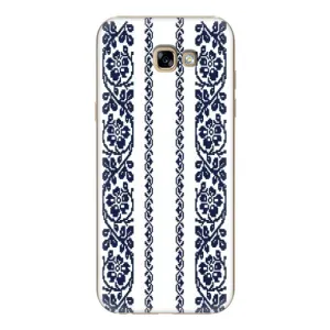Силиконовый Чехол на Samsung Galaxy A7 2017 / A720 / A720F с картинкой Вышиванки (Синяя вышиванка)