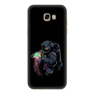 Силиконовый Чехол с принтом "Космонавты" на Samsung Galaxy A7 2017 / A720 / A720F (В руках земля)