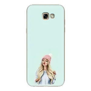 Силиконовый Чехол на Samsung Galaxy A7 2017 / A720 / A720F с картинкой Стильных Девушек (В шапке)