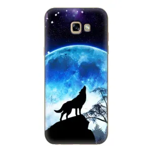 Чехол с Волком на Samsung Galaxy A7 2017 / A720 / A720F (Воет на луну)