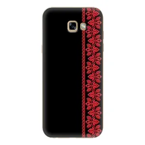 Силиконовый Чехол на Samsung Galaxy A7 2017 / A720 / A720F с картинкой Вышиванки (Вышиванка на черном)