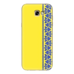Силиконовый Чехол на Samsung Galaxy A7 2017 / A720 / A720F (Вышиванка на желтом)