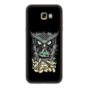 Чехлы с принтом СОВЫ для Samsung Galaxy A7 2017 / A720 / A720F (Зеленые глаза)