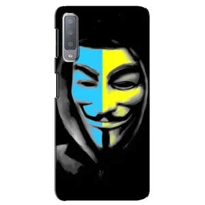 Чехол с Украинской символикой на Самсунг А7 (2018) (Анонимус патриот)