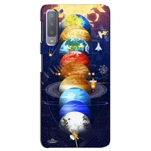 Чехол (ТПУ) с планетами на Samsung Galaxy A7-2018, A750 (Арт планети)
