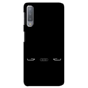 Силиконовый бампер с картинкой машины на Samsung Galaxy A7-2018, A750 (Силует Audi)