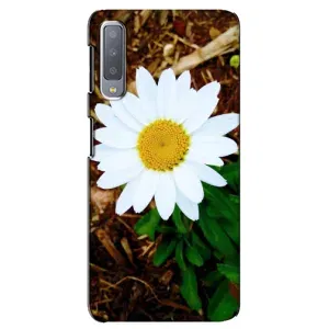 Чехол с ромашками на Samsung Galaxy A7-2018, A750 (Белая ромашка)