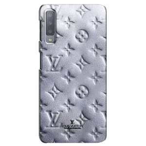 Текстурный Чехол Louis Vuitton для Самсунг А7 (2018) (Белый ЛВ)