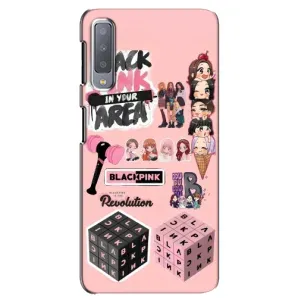 Чехлы с картинкой для Samsung Galaxy A7-2018, A750 (BLACK PINK коллаж)