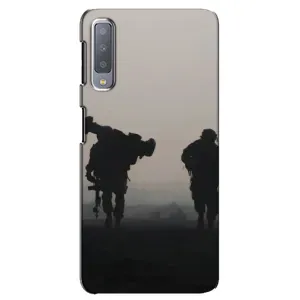Чехлы на военную тематику для Samsung Galaxy A7-2018, A750 (Бой солдат)