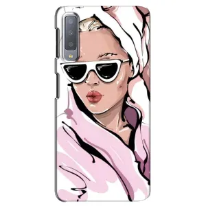 Чехол с картинкой Модные Девчонки Samsung Galaxy A7-2018, A750 (Девушка в халате)
