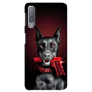 Чехол ДОБЕРМАН для Samsung Galaxy A7-2018, A750 (Доберман злой)