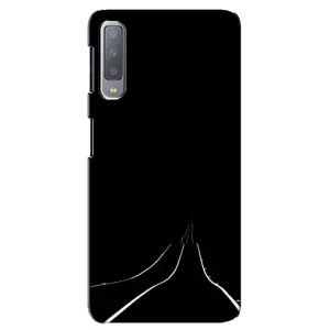 Чехол с картинками на черном фоне для Samsung Galaxy A7-2018, A750 (Дорога)