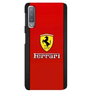 Силиконовый бампер с картинкой машины на Samsung Galaxy A7-2018, A750 (Ferrari Logo)