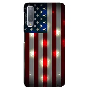 Чехол Флаг USA для Samsung Galaxy A7-2018, A750 (Флаг США 2)