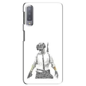 Силиконовый чехол с картинкой "Герой Pubg" на Samsung Galaxy A7-2018, A750 (Из букв)