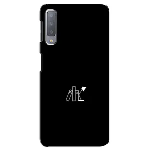 Чехол с картинками на черном фоне для Samsung Galaxy A7-2018, A750 (Книжки)