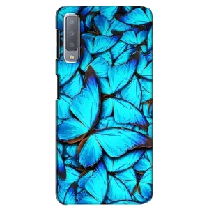 Силиконовый бампер с картинкой животных для Samsung Galaxy A7-2018, A750 (Крылья бабочек)