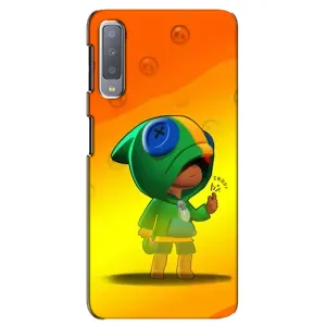 Чехол Бравл Старс для Samsung Galaxy A7-2018, A750 (LEON в кофте)