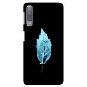 Чехол с картинками на черном фоне для Samsung Galaxy A7-2018, A750 (Листочек)