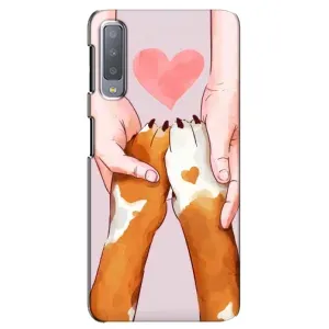 Чехол (ТПУ) Милые собачки для Samsung Galaxy A7-2018, A750 (Любовь к собакам)
