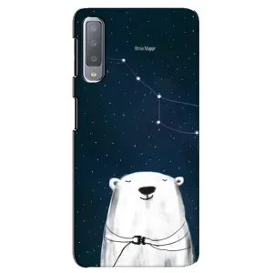 Силиконовый бампер с картинкой животных для Samsung Galaxy A7-2018, A750 (Медведица)