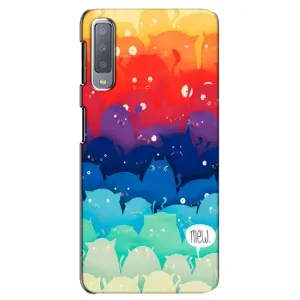 Силиконовый чехол с котиком для Samsung Galaxy A7-2018, A750 (Mew)