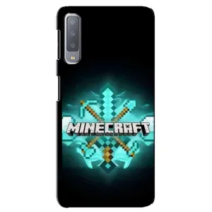 Чехол майнкрафт для Samsung Galaxy A7-2018, A750 (MineCraft 2)