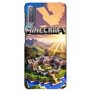 Чехол майнкрафт для Samsung Galaxy A7-2018, A750 (MINECRAFT)