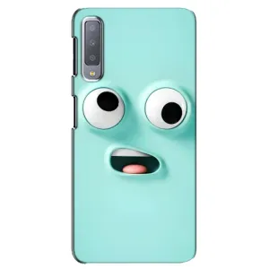 Силиконовые Чехлы (смешные стикеры) для Samsung Galaxy A7-2018, A750 (Забавное мятное лицо)
