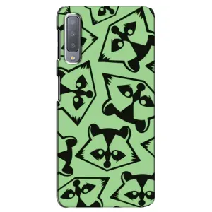 Силиконовый Чехол с Енотами на Samsung Galaxy A7-2018, A750 (Мордочки Енота)