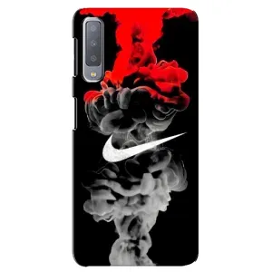 Силиконовый Чехол на Samsung Galaxy A7-2018, A750 с картинкой Nike (Nike дым)