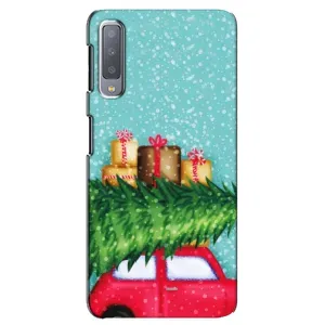 Чехол Новогодняя Елка на Samsung Galaxy A7-2018, A750 (Новогодние подарки)