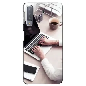 Силиконовый бампер (Работники) на Samsung Galaxy A7-2018, A750 (Офисный работник)