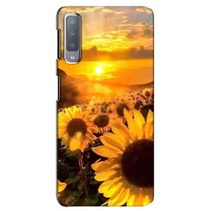 Чехол с Цветами для Samsung Galaxy A7-2018, A750 (поле подсолнухов)