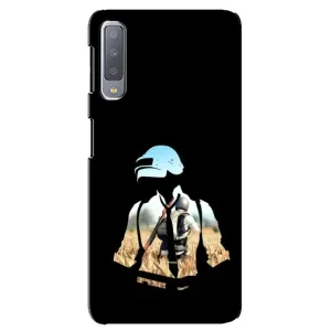 Силиконовый чехол с картинкой "Герой Pubg" на Samsung Galaxy A7-2018, A750 (Пубг мен)