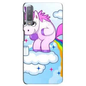 Чехол Unicorn на Samsung Galaxy A7-2018, A750 (Радуга единорожка)