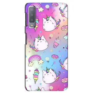 Чехол Unicorn на Samsung Galaxy A7-2018, A750 (Радуга и Единорог)