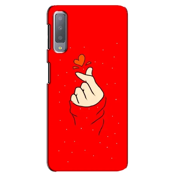 Чехол с рисунком «Сердце на красном» для Samsung Galaxy A7 2018 (A750)