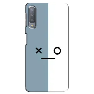 Силиконовые Чехлы (смешные стикеры) для Samsung Galaxy A7-2018, A750 (Серо-белый)