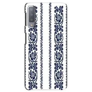 Силіконовый Чохол на Samsung Galaxy A7-2018, A750 з картинкой Вишиванки (Синя вишиванка)