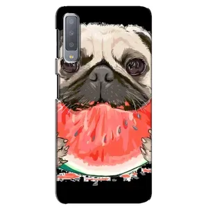 Чехол (ТПУ) Милые собачки для Samsung Galaxy A7-2018, A750 (Смешной Мопс)