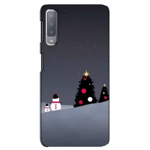 Чехлы на Новый Год Samsung Galaxy A7-2018, A750 (Снеговички)